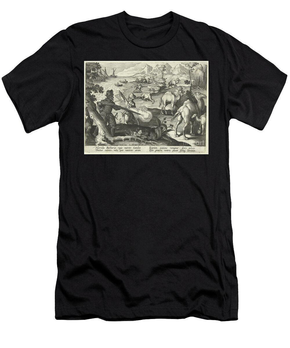 1 Sailors in a Horrid Barbarian Country Kill Camels with Muskets to Relieve Their Hunger Jan Van Der Straet T-Shirt