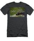 A Baby Hippo Splashing Through Water Amazing Action Photo Video T-Shirt