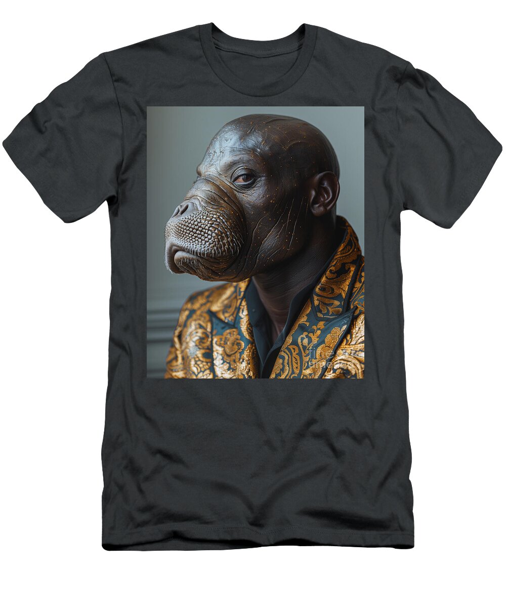 A Photorealistic Fashion Portrait of a Man By Asar Studio Celestial Images T-Shirt
