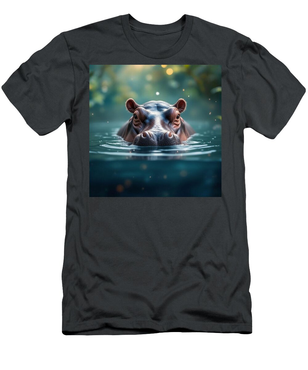 Hippo in Tranquil Waters Janna Like T-Shirt