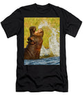 Hippo Splashes in Water After Sparring Natural Focal Point Photography T-Shirt