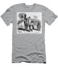 LA Fontaines Fable By Jean De LA Fontaine the Camel and the Floating Sticks Engraving By J J Grandville Grandville T-Shirt