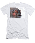 Mother Hippo with Calf in Water Shixing Wen T-Shirt