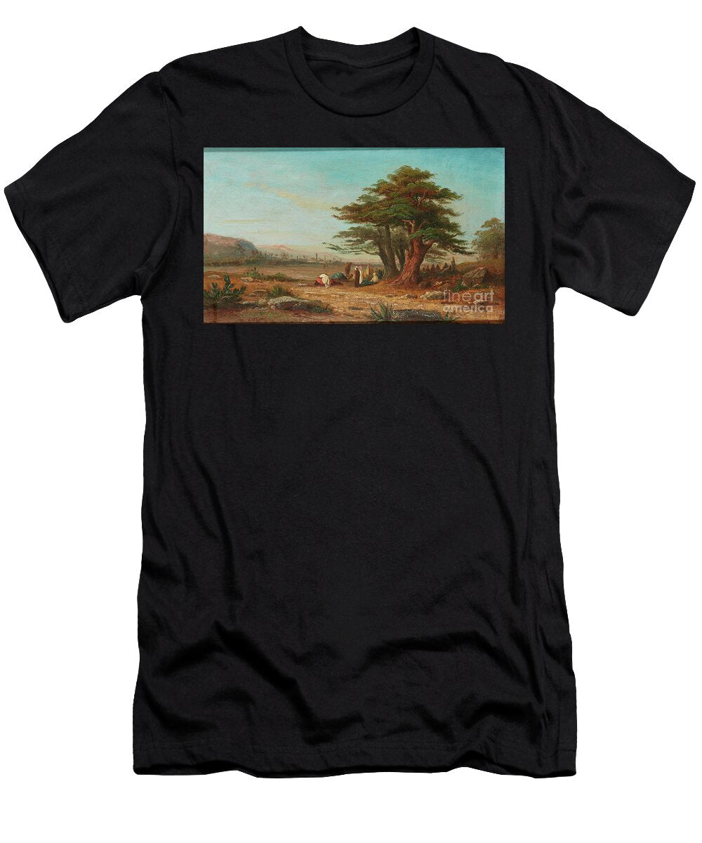 Setting Up Camp with Camels At Rest Charles Edouard Frere T-Shirt