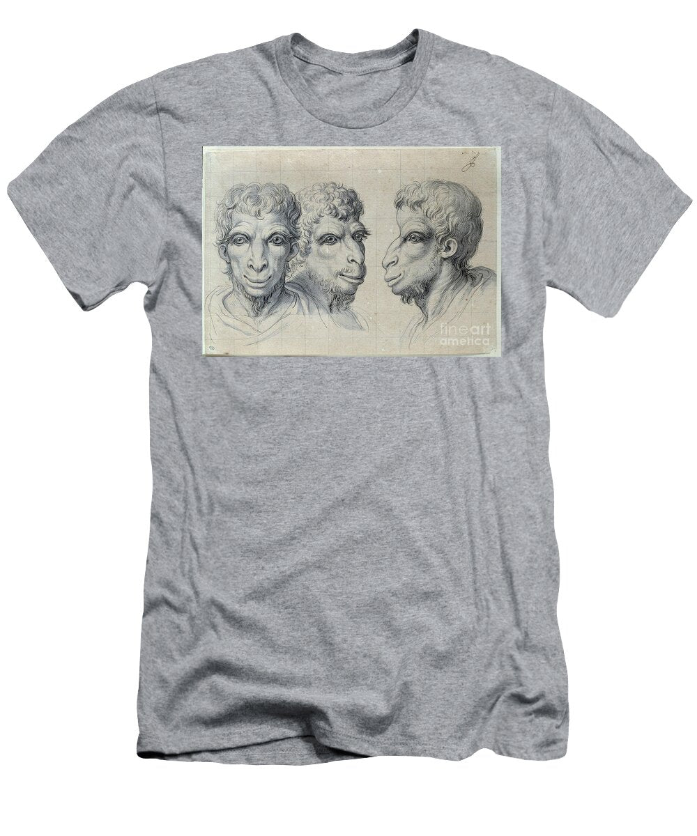 Studies of Three Heads of Men Recalling the Physiognomy of the Camel 17th Century Drawing Charles Le Brun T-Shirt