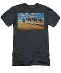 Sunset Camels and Shadows Lindley Johnson T-Shirt